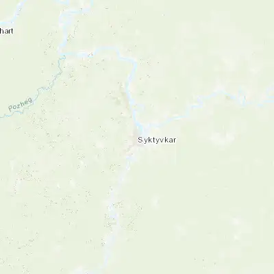 Map showing location of Syktyvkar (61.664000, 50.815000)