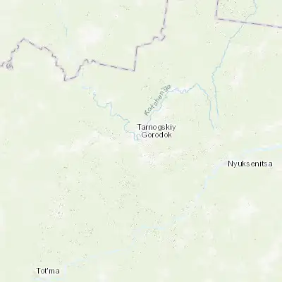 Map showing location of Tarnogskiy Gorodok (60.499720, 43.576110)
