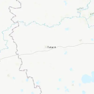 Map showing location of Tatarsk (55.219030, 75.982830)