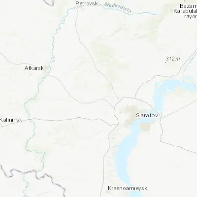 Map showing location of Tatishchevo (51.670280, 45.595280)