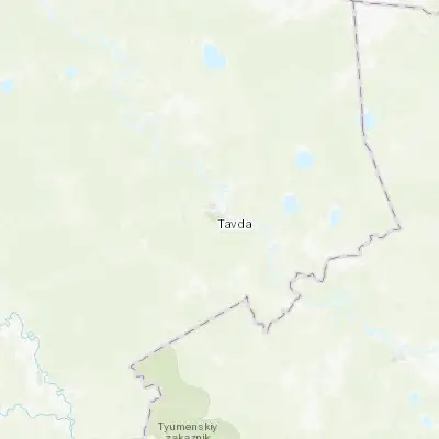 Map showing location of Tavda (58.042540, 65.272580)