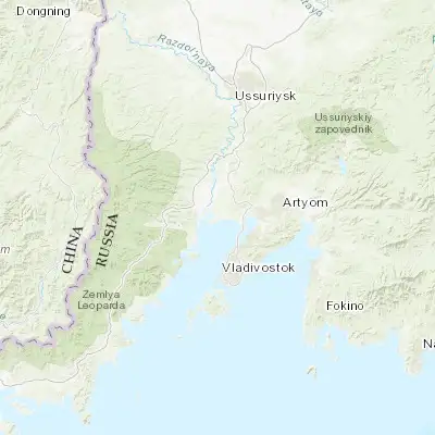 Map showing location of Tavrichanka (43.325510, 131.862640)
