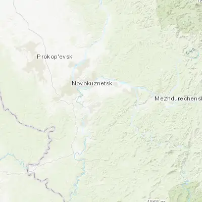Map showing location of Tayzhina (53.667900, 87.436200)