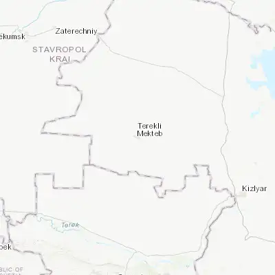 Map showing location of Terekli-Mekteb (44.167100, 45.869750)