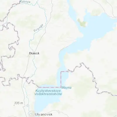 Map showing location of Tetyushi (54.938210, 48.836560)