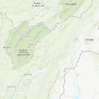 Map showing location of Tirlyanskiy (54.210900, 58.580600)