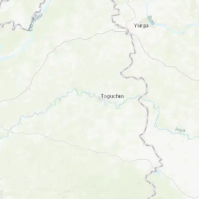 Map showing location of Toguchin (55.235280, 84.385830)