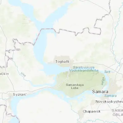 Map showing location of Tolyatti (53.530300, 49.346100)