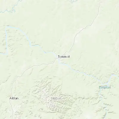 Map showing location of Tommot (58.957170, 126.291580)