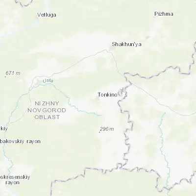 Map showing location of Tonkino (57.372570, 46.462940)