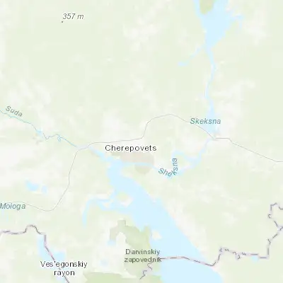 Map showing location of Tonshalovo (59.194830, 37.947460)