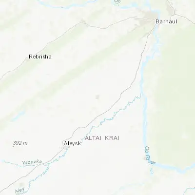 Map showing location of Topchikha (52.819200, 83.118500)