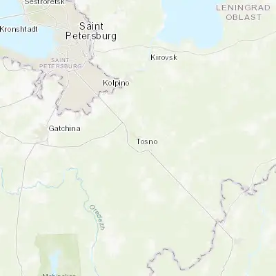 Map showing location of Tosno (59.540000, 30.877500)