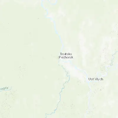 Map showing location of Troitsko-Pechorsk (62.708360, 56.196430)