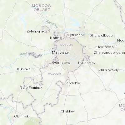 Map showing location of Troparëvo (55.656250, 37.484960)
