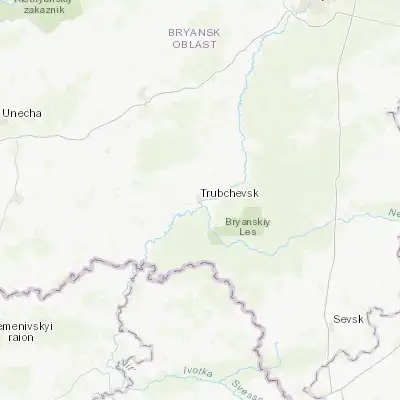 Map showing location of Trubchevsk (52.580410, 33.765630)