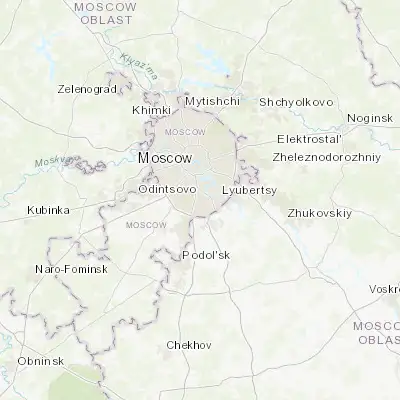 Map showing location of Tsaritsyno (55.625400, 37.650320)