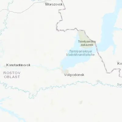 Map showing location of Tsimlyansk (47.646110, 42.101940)