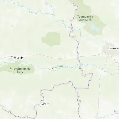 Map showing location of Tugulym (57.059060, 64.642510)