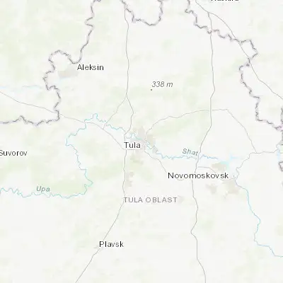 Map showing location of Tula (54.196090, 37.618220)