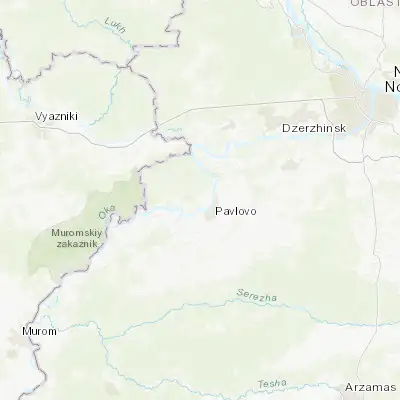 Map showing location of Tumbotino (55.999260, 43.023590)