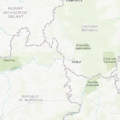 Map showing location of Turgenevo (54.845550, 46.329680)