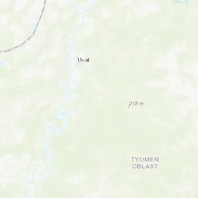 Map showing location of Turtas (58.938670, 69.133930)