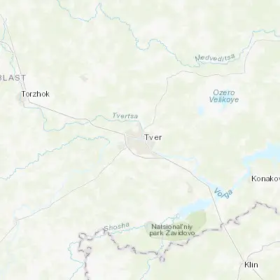 Map showing location of Tver (56.858360, 35.900570)