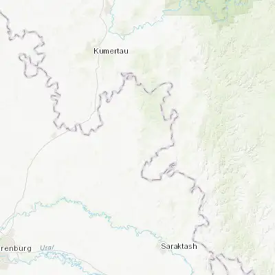 Map showing location of Tyul’gan (52.340490, 56.166040)
