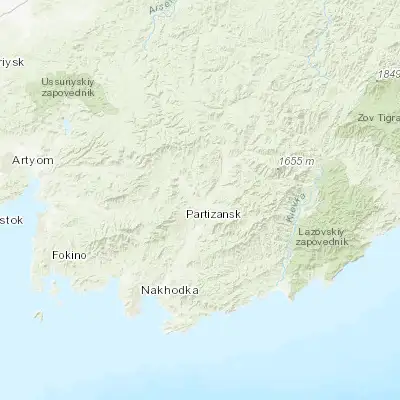 Map showing location of Uglekamensk (43.219960, 133.231770)