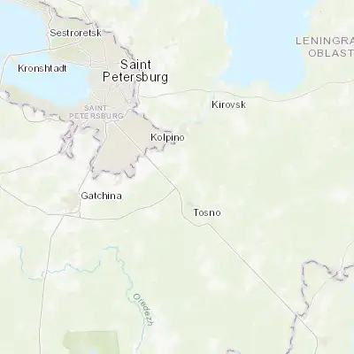 Map showing location of Ul’yanovka (59.639440, 30.764720)