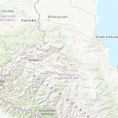Map showing location of Untsukul’ (42.711490, 46.786630)