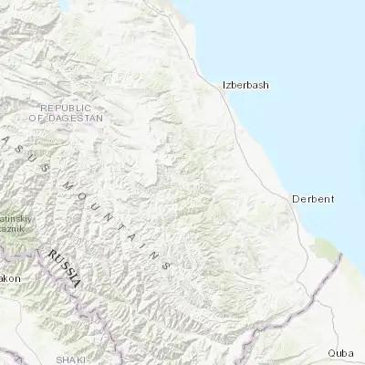 Map showing location of Urkarakh (42.162970, 47.630680)