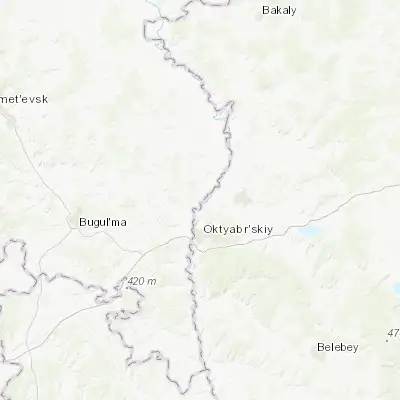 Map showing location of Urussu (54.598120, 53.463130)