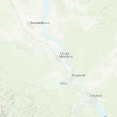 Map showing location of Usol’ye-Sibirskoye (52.751940, 103.645280)