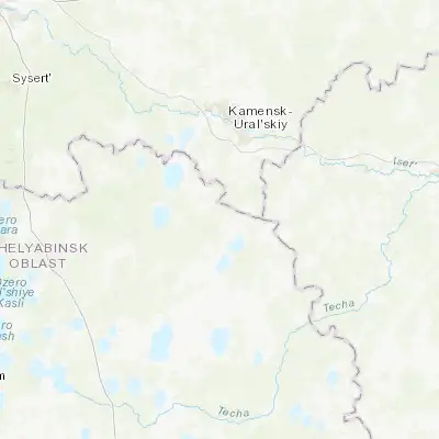 Map showing location of Ust’-Bagaryak (56.132780, 61.847220)