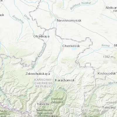 Map showing location of Ust’-Dzheguta (44.083400, 41.976300)
