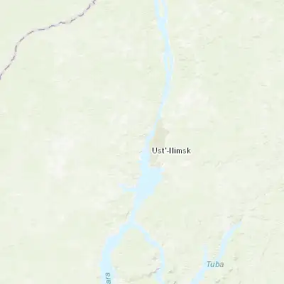 Map showing location of Ust’-Ilimsk (58.000560, 102.661940)