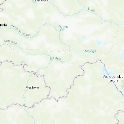 Map showing location of Ustyuzhna (58.839400, 36.432100)