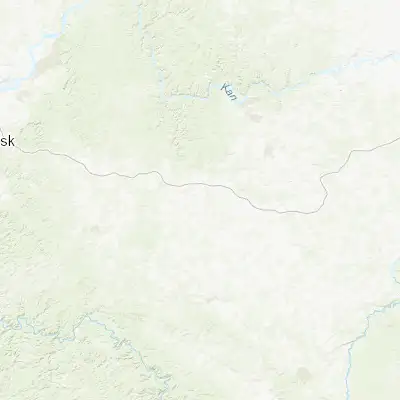 Map showing location of Uyar (55.811800, 94.324700)