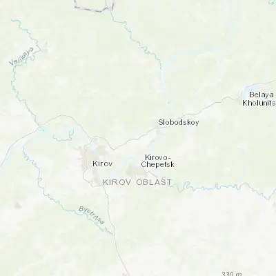 Map showing location of Vakhrushi (58.684720, 50.026110)