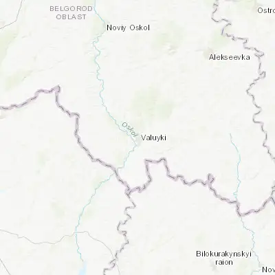 Map showing location of Valuyki (50.203500, 38.106700)