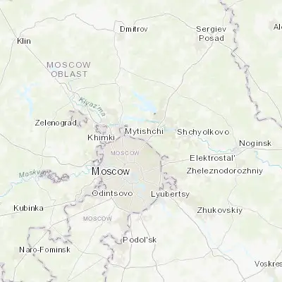 Map showing location of Vatutino (55.884410, 37.690550)