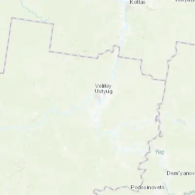 Map showing location of Velikiy Ustyug (60.761860, 46.313520)