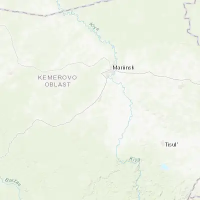 Map showing location of Verkh-Chebula (56.030620, 87.622150)