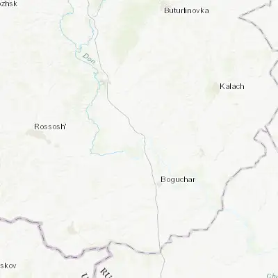 Map showing location of Verkhniy Mamon (50.163500, 40.383200)