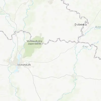 Map showing location of Verkhnyaya Khava (51.836520, 39.933130)