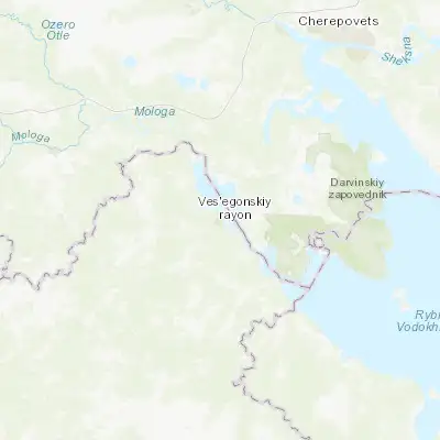 Map showing location of Ves’yegonsk (58.663980, 37.260400)