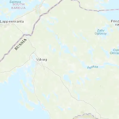 Map showing location of Veshchevo (60.731070, 29.183050)