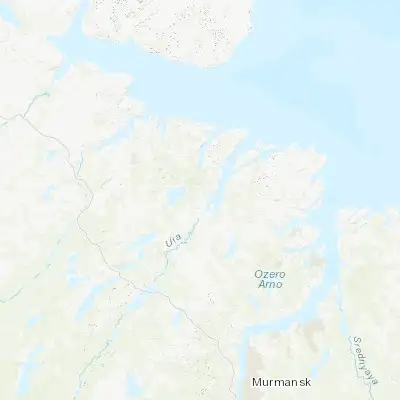 Map showing location of Vidyayevo (69.319140, 32.804880)